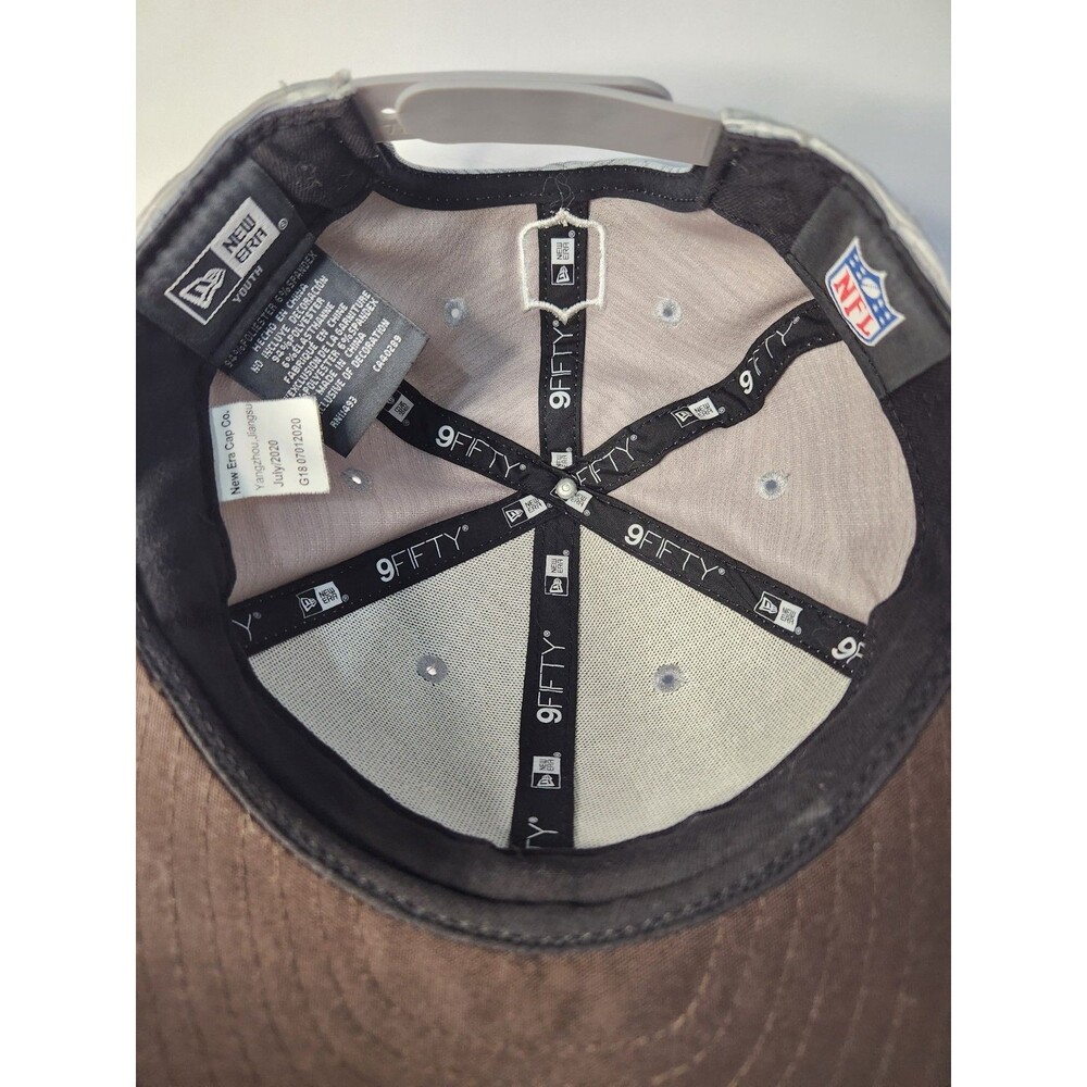 New Era 9FIFTY Cleveland Browns Hat Youth Snapback 2020 NFL Sideline Grey Brown - Picture 6 of 7